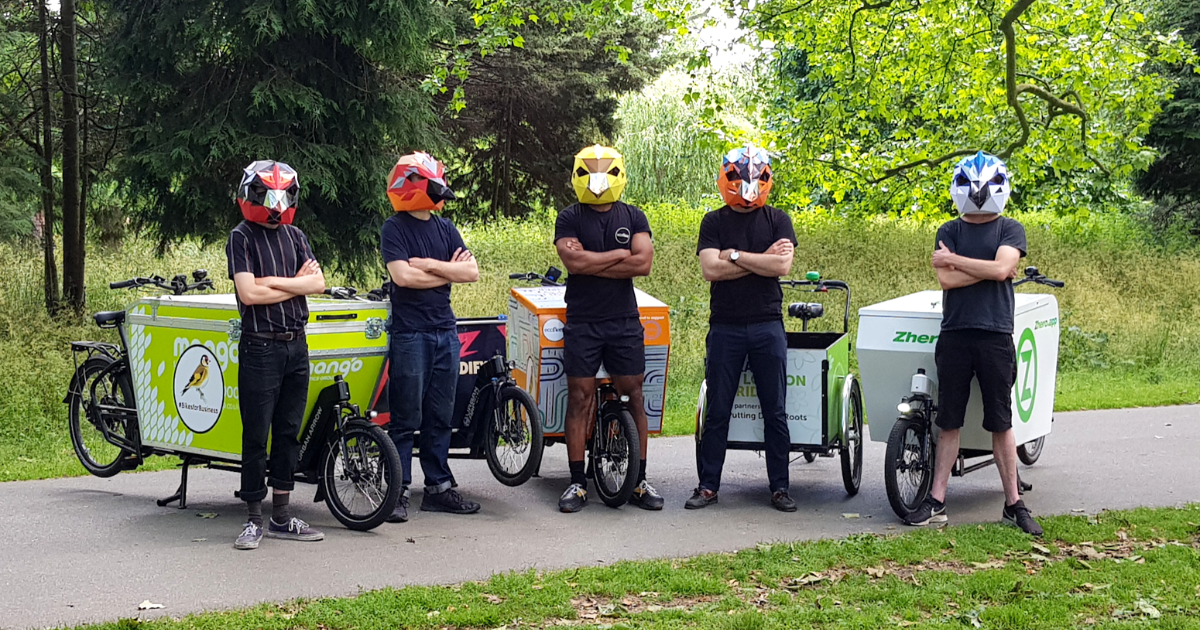 Bikes for Business launch with cargo bike couriers.