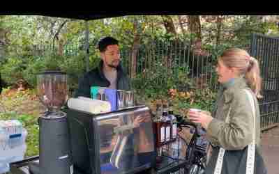 Perfect coffees from an e-cargo bike