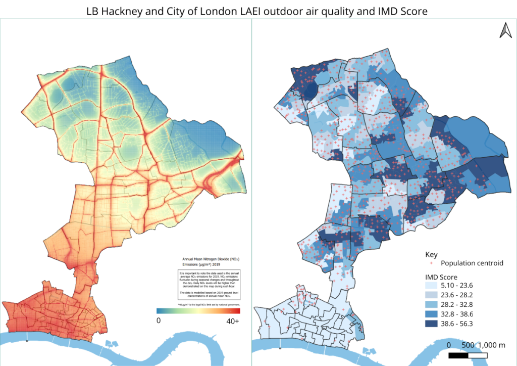 Maps of Hackney shwing 