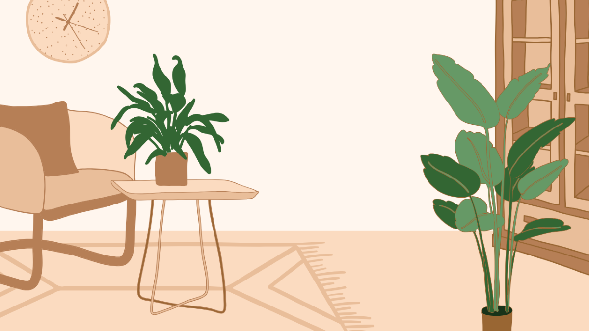 The image of of a living room with an arm chair and side table on the left. There is a clock on the wall behind the chair. There is a green plant in a pot on the table and a green plant to the right of the image standing a pot on the floor. The image is used because the blog is about indoor air pollution and what we can do to reduce it.
